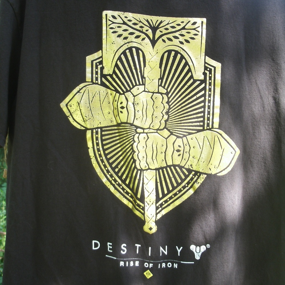 Destiny Rise of Iron Game T-Shirt gold metallic Size XL - Picture 2 of 8